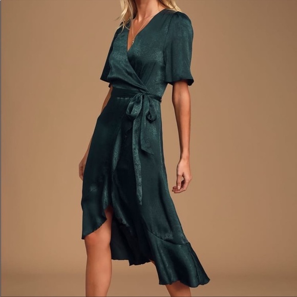 Lulus high low wrap dress - Picture 2 of 6